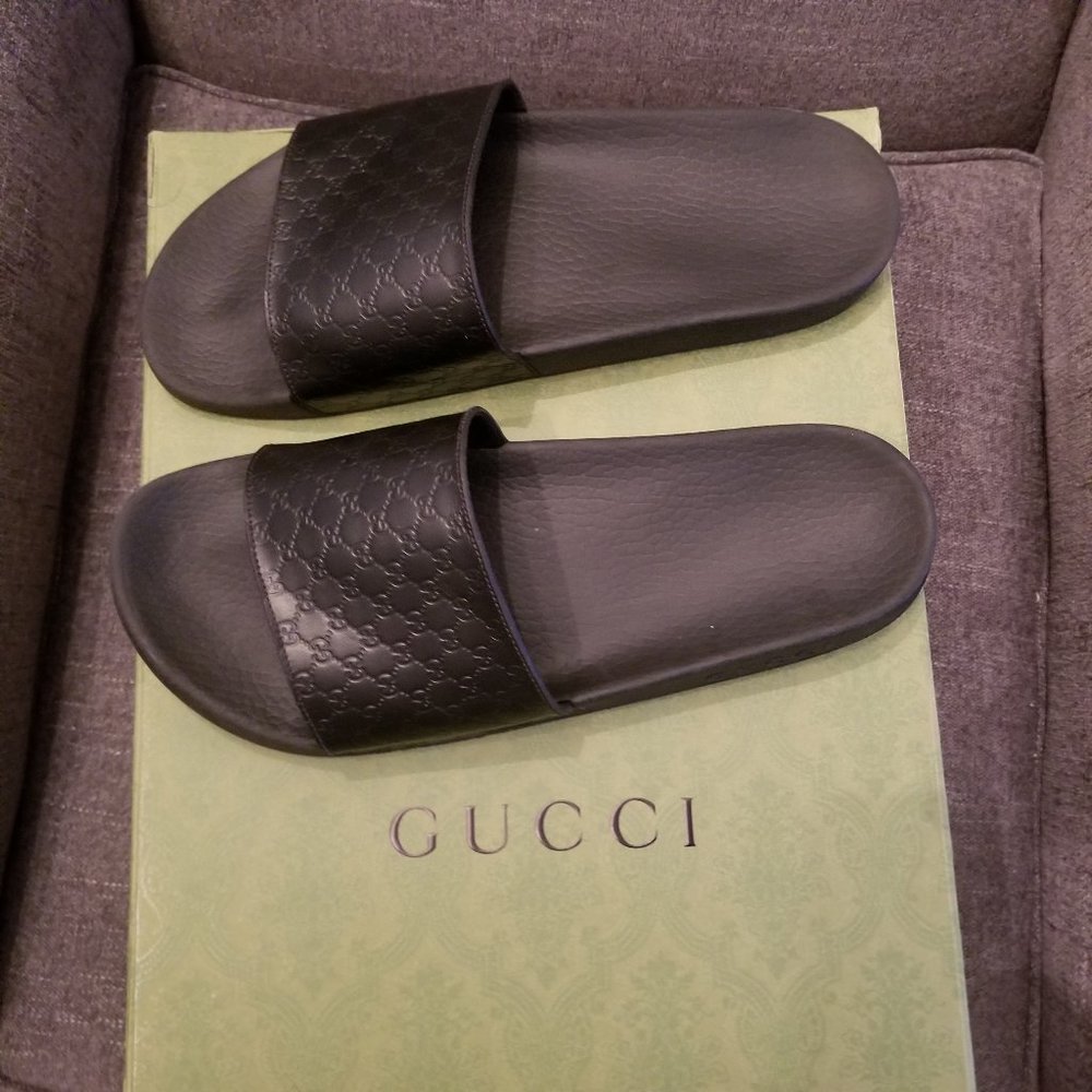 Authentic Gucci Micro Guccissima Slides